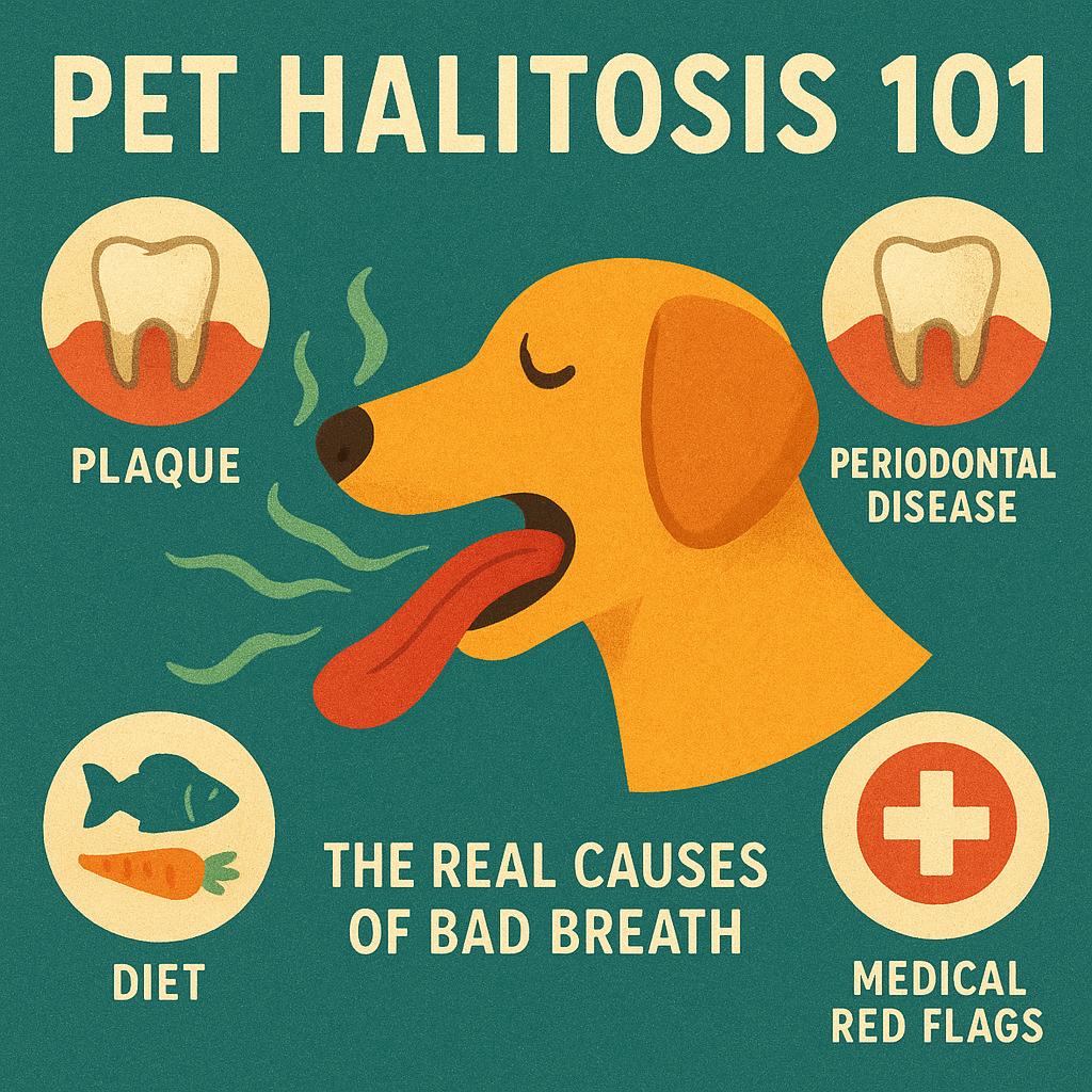 Pet Halitosis 101: The Real Causes of Bad Breath (Plaque, Periodontal Disease, Diet, and Medical Red Flags)