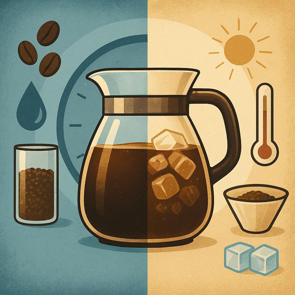 Cold Brew vs. Iced Coffee Brewing Methods: Steep Time, Grind Size, and Water Temperature Explained