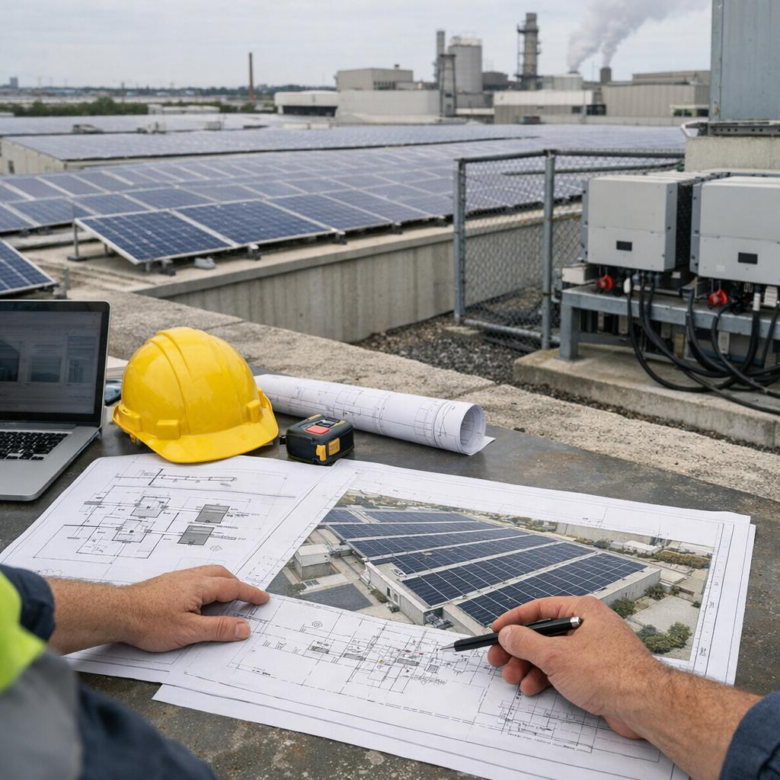 How to Design Large-Scale Solar Arrays for Industrial Manufacturing Plants